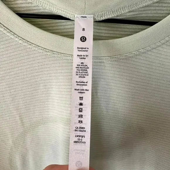 EUC Lululemon Swiftly Tech Long-Sleeve Shirt 2.0 Race Length Kohlrabi Green Sz 8 - Picture 5 of 6